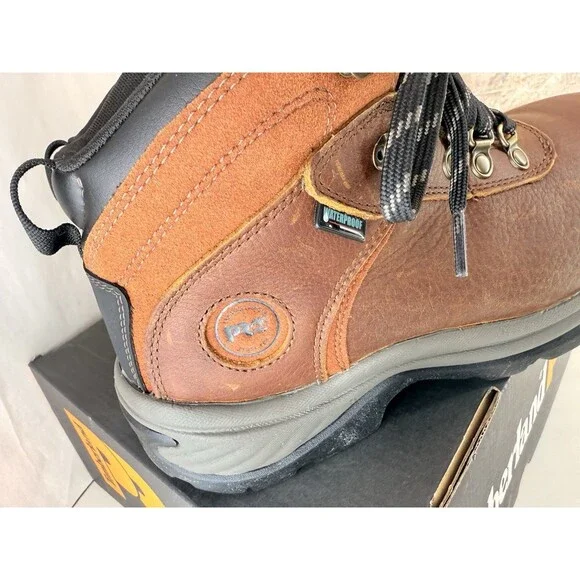 NEW Timberland Flume Mid Dark Brown Waterproof Hiking Boots Men 8.5 M TB 0A29B8 - Picture 6 of 16